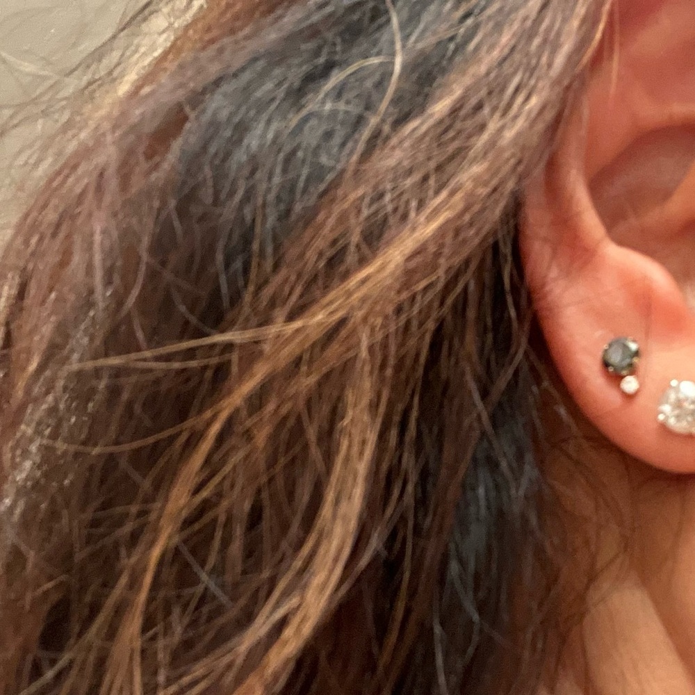 Diamond Solitaire Studs Earring And Sapphire With… - image 8